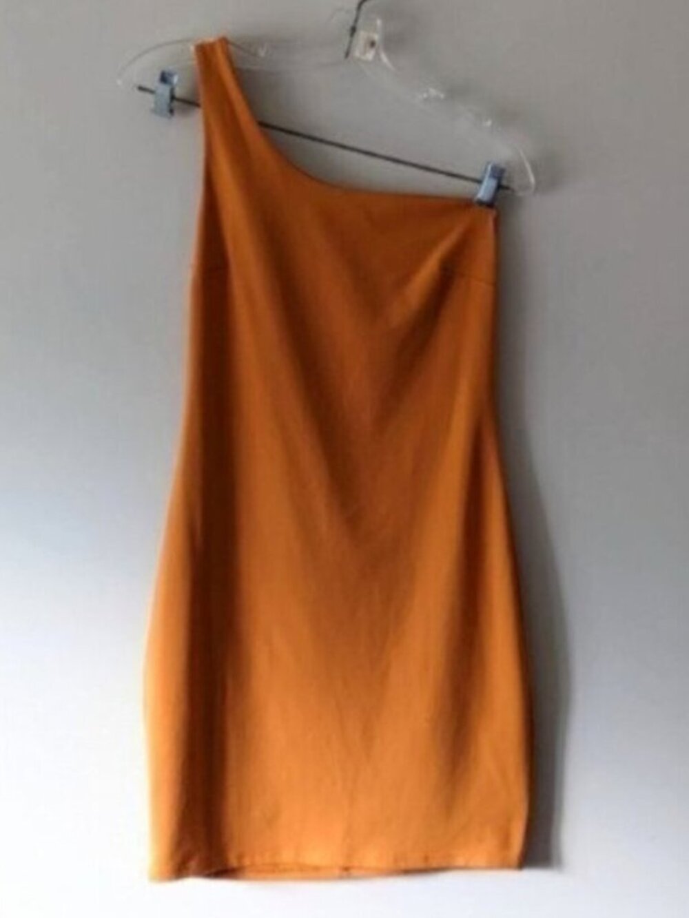 Dynamite orange one shoulder bodycon mini dress